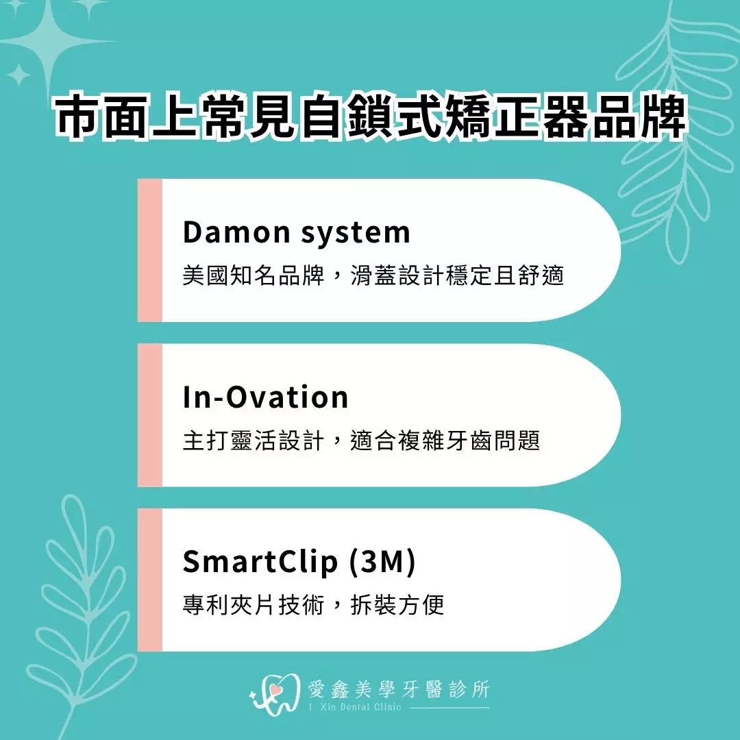 自鎖式矯正器費用與推薦品牌一次看懂!矯正前必看指南 1 常見自鎖式矯正器品牌